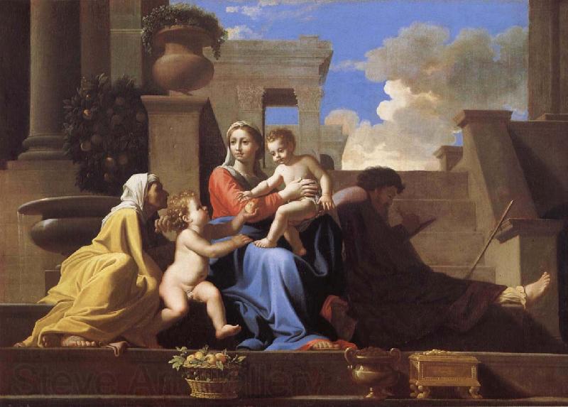 Nicolas Poussin The Holy Family on the Steps Norge oil painting art